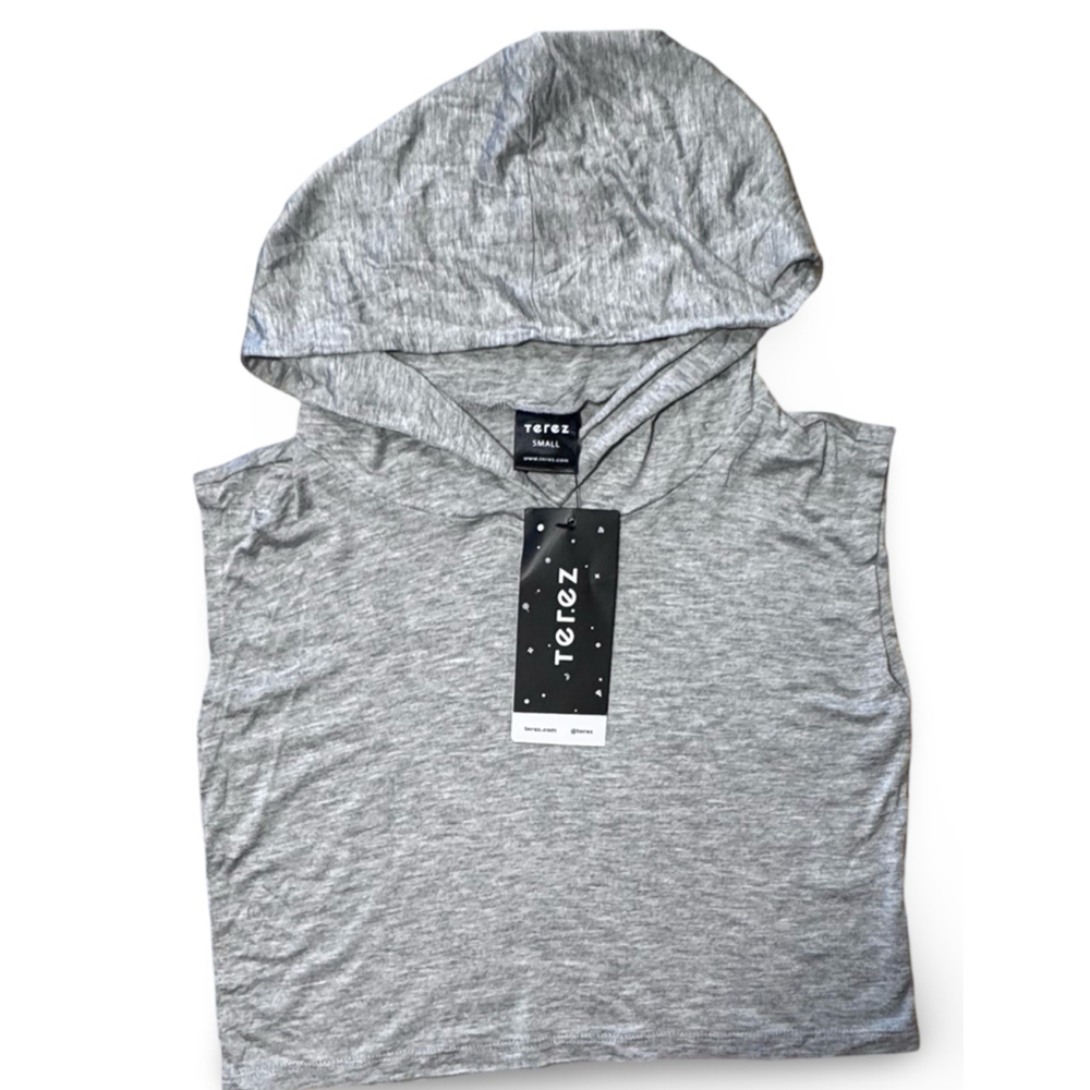 Girls TereZ Hoodie Tank Small‎ Grey